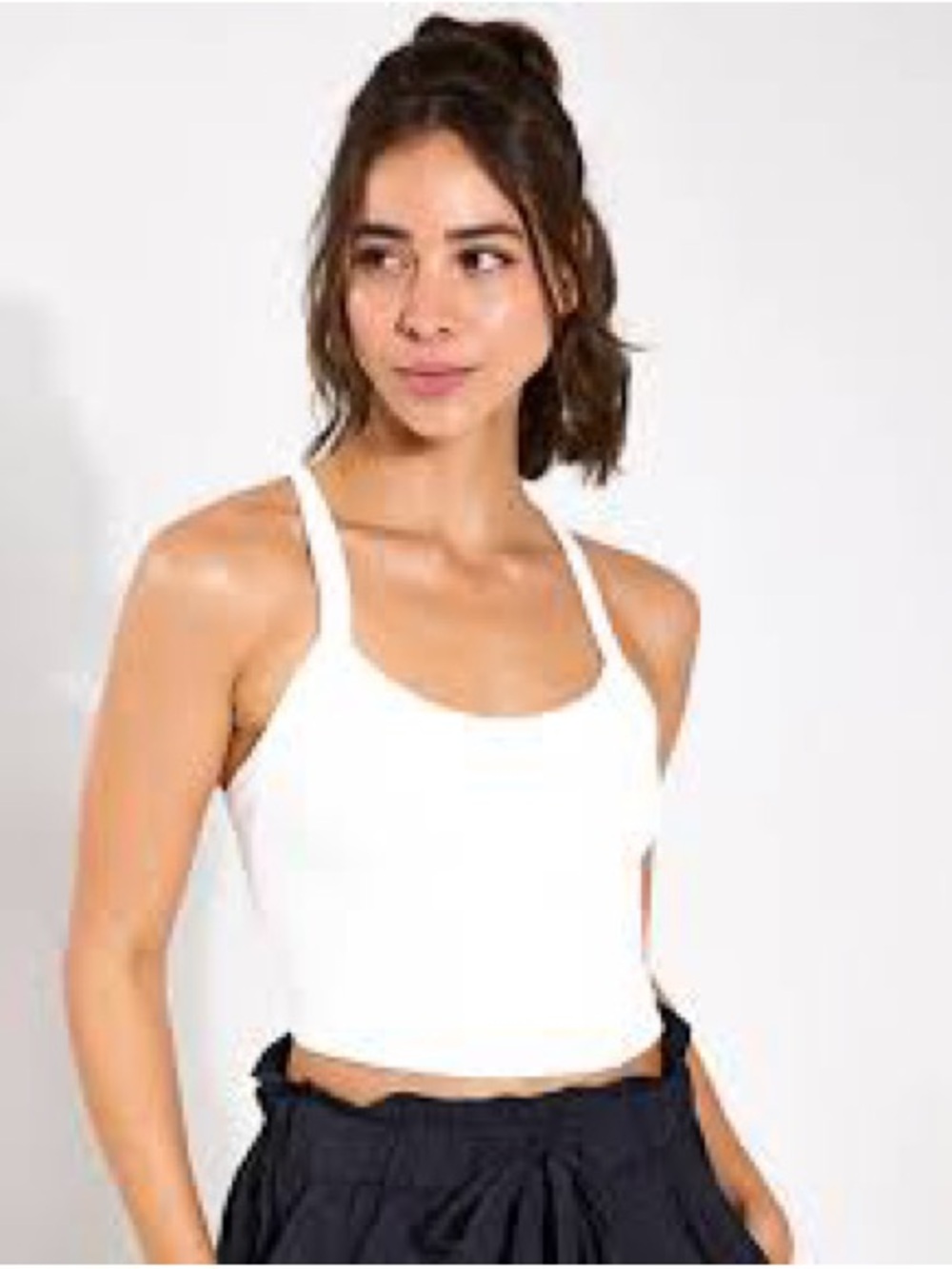 Free people movement white all clear solid cami